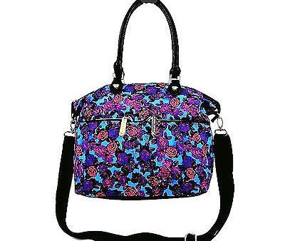 Betsey Johnson 2 Zip Tote Midnight Express Blue Satchel Shoulder Bag 12x12x6 NWT Online Hot Sale