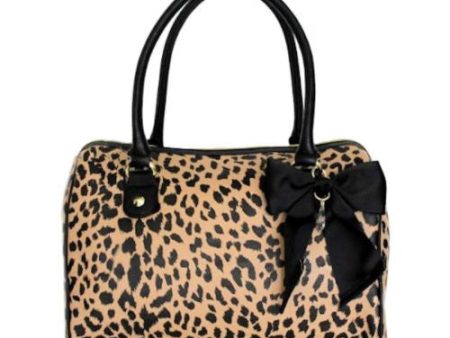 Betsey Johnson Printed PVC Speedy Satchel Cheetah Animal Print Tote Bag BB15240 Online now