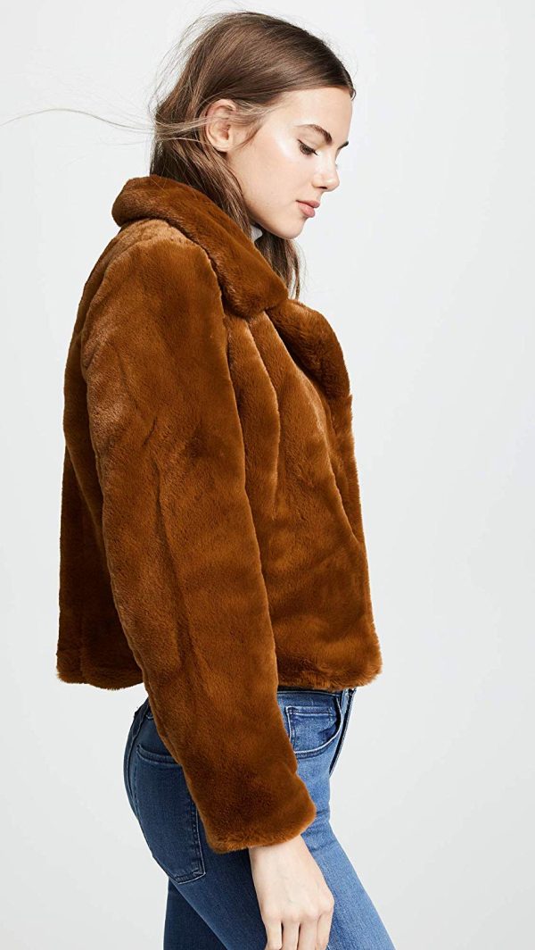 [BLANKNYC] Blank Denim Women s Cropped Faux Fur Jacket Sale