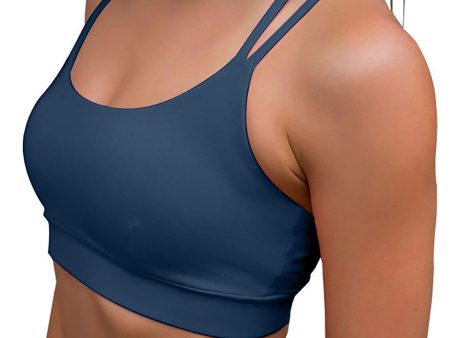 YIANNA Women s Padded Sports Bra Cross Back Medium Support Workout Running Yoga Bra Supply