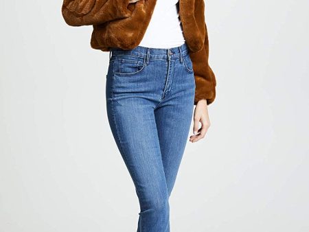 [BLANKNYC] Blank Denim Women s Cropped Faux Fur Jacket Sale