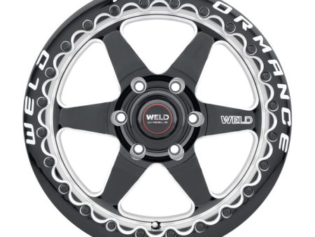 Weld S904 15x12 Ventura Beadlock 5x114.3 ET28 BS7.6 Gloss BLK MIL DIA 78.1 on Sale