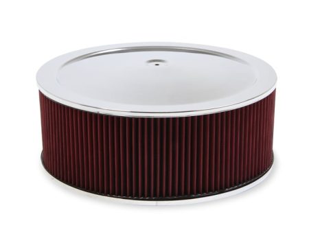 4500 Drop Base Air Cleaner Chrome w 6  Red Washable Gauze Filter 120-4560 on Sale