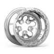 Weld Alpha-1 15x12   5x4.75 BP   3in. BS Polished Wheel - Polished Double Beadlock MT For Sale