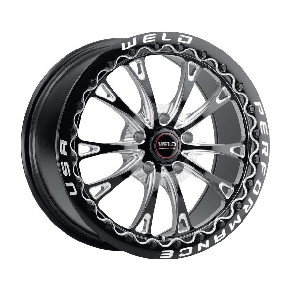 Weld S908 17X10 Belmont Drag Beadlock 5X112 ET40 BS7.1 Gloss Black MIL Dia 78.1 Hot on Sale