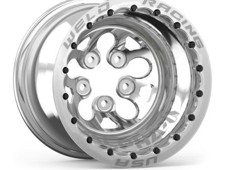 Weld Alpha-1 15x12   5x4.5 BP   3in BS Polished Wheel - Polished Double Beadlock MT Online now