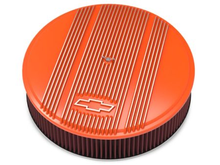 Vintage Series GM Licensed Air Cleaner - Factory Orange Machined 120-176 Cheap