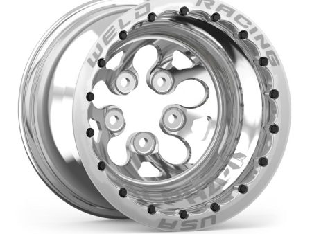 Weld Alpha-1 15x12   5x4.5 BP   5in BS Polished Wheel - Polished Double Beadlock MT Supply