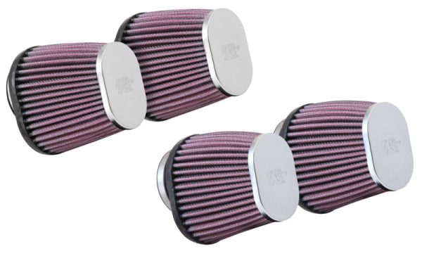 K&N Universal Clamp-On Air Filter 2-1 8in Flange 4x3in-B 3x2in-T 4in-L Online Sale