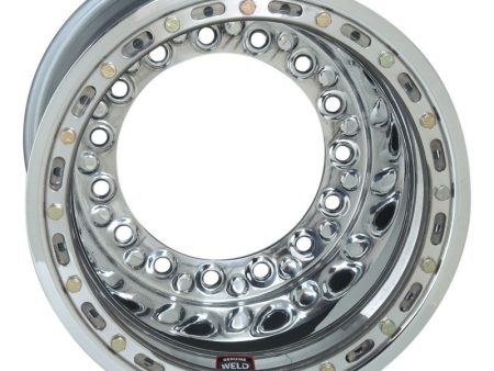 Weld Wide 5 XL Direct MT 15x13   5x10.25 BP   3in. BS Polished Assembly - Mod Beadlock w 6-Dzus Cvr Hot on Sale