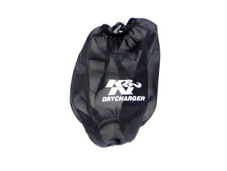 K&N Black Drycharger Round Tapered Air Filter Wrap 5in Top ID   7.5in Base ID   8in Height on Sale