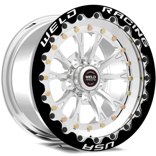 Weld S77 17x10   5x4.5in BP   7.8in. BS   58mm O S Polished Center Wheel - Single Beadlock Discount