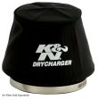 K&N Black Drycharger 6.25in Base ID   4.375in Top ID   4.125in Height Air Filter Wrap Supply