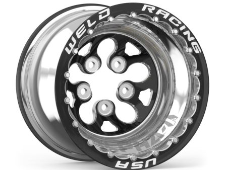 Weld Alpha-1 15x13   5x4.5 BP   3in BS Black Wheel - Black Double Beadlock MT on Sale