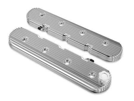 Vintage Series Finned LS Valve Covers, Standard Height - Polished 241-131 Hot on Sale