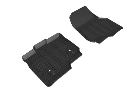 3D MAXpider 15-22 Ford F150 Supercrew Hybrid Insert Kagu 1st Row Floormat for L1FR08304609 - Black on Sale