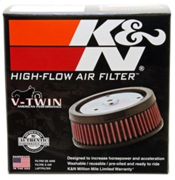 K&N 4in ID   5.25in OD   2in H Custom Assembly Filter designed to fit Harley-Davidson Motorcycles Supply