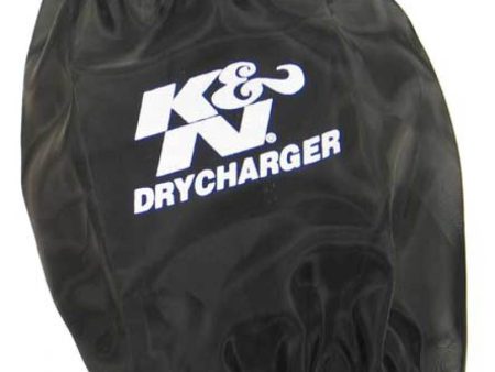 K&N Black DryCharger Round Tapered Air Filter Wrap 5.5in Base ID x 4.5in Top ID x 6.5in H Hot on Sale