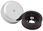 K&N 4in ID   5.25in OD   2in H Custom Assembly Filter designed to fit Harley-Davidson Motorcycles Supply