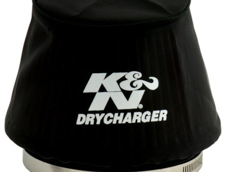 K&N Black Drycharger 6.25in Base ID   4.375in Top ID   4.125in Height Air Filter Wrap Supply