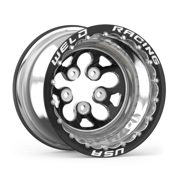 Weld Alpha-1 15x12   5x4.5 BP   3in. BS Black Wheel - Black Double Beadlock MT Online now