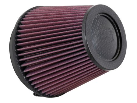 K&N Filter Universal Air Filter Carbon Fiber Top With 6in Flange x 7.5in Base x 6in H For Discount