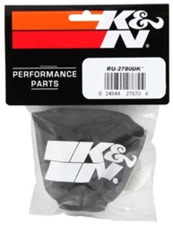 K&N Air Filter Wrap Black Oval Tapered 3.75in Base I S Width x 2.5in Top I S Width x 2.75in H Hot on Sale