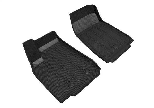 3D MAXpider 16-21 Tesla Model X Elegant Hybrid 1st Row Floormat - Black For Cheap