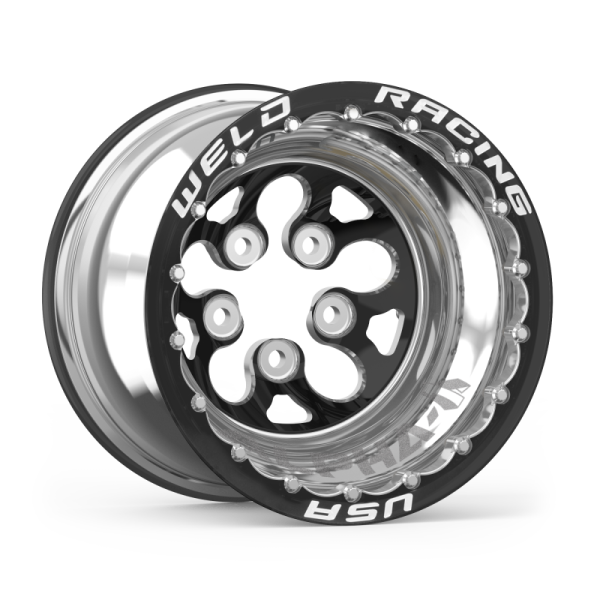 Weld Alpha-1 15x12   5x4.5 BP   3in. BS Black Wheel - Black Double Beadlock MT Online now