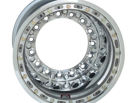 Weld Wide 5 XL Direct Mount 15x14   5x10.25 BP   6in. BS Polished Assembly - Outer Beadlock Hot on Sale